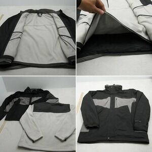 Columbia Jacket Mens Large Black Interchange Removable Liner Omni Tech 3‎ in 1